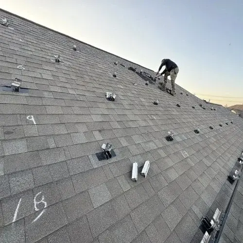 Columbus metal roofers installing metal shingles