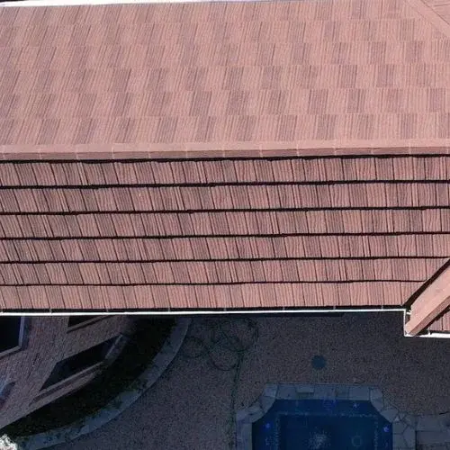 Slate style metal roof design